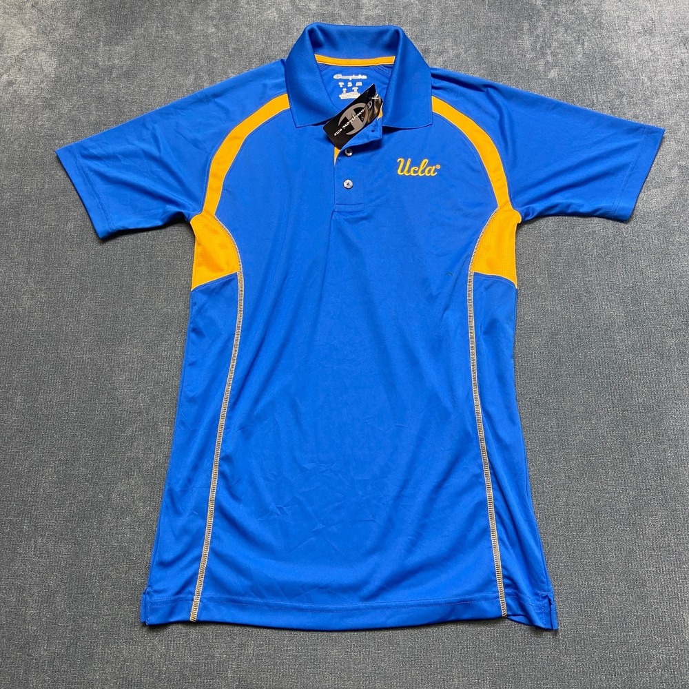Y2K UCLA Bruins Polo Shirt Mens Small Blue NCAA Basketball Sports